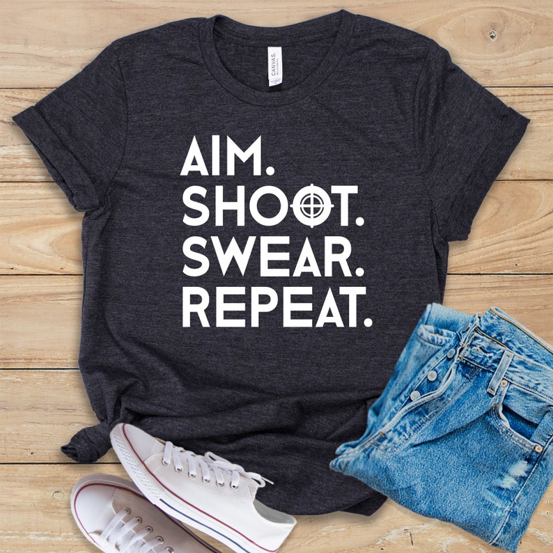 Aim Shoot Swear Repeat / Shirt / Tank Top / Hoodie / Archery / | Etsy