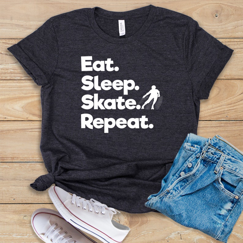 Eat Sleep Skate Repeat Shirt Tank Top Hoodie Roller Etsy