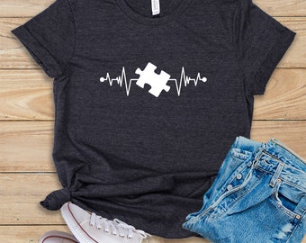 Puzzle Heartbeat • Shirt • Tank Top • Hoodie • Funny Puzzle T-Shirt • Jigsaw Puzzle Shirt • Puzzle Lover Gift • Jigsaw Puzzle Tee