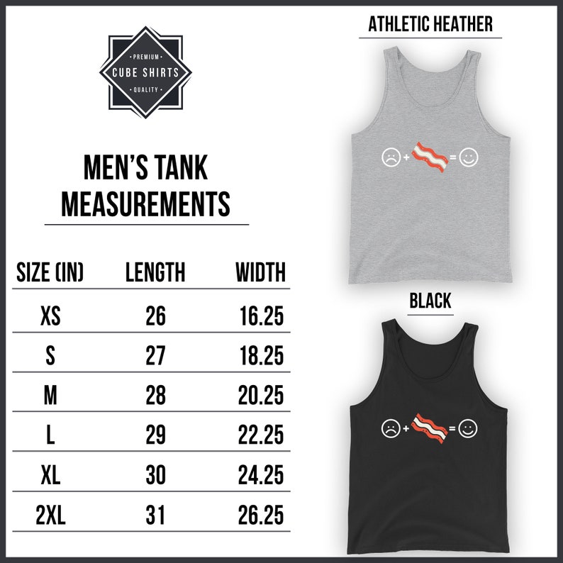 Sad Bacon = Happy Shirt Tank Top Hoodie Funny Bacon T-Shirt Bacon Eater Tee Bacon Shirt Design Bacon Lover Gift Idea
