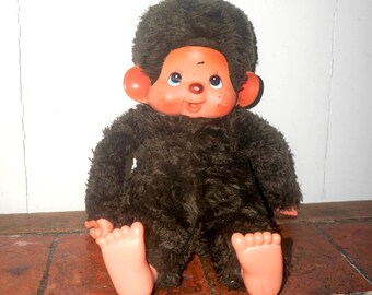 Vintage Monchhichi Toho Daisuke Replica Gray Mouse 7.8