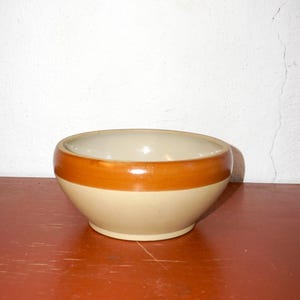 vintage grespots digoin mixing bowl * french gres stoneware * cream ceramic kitchen decor * fruit bowl * farmhouse pottery * salad