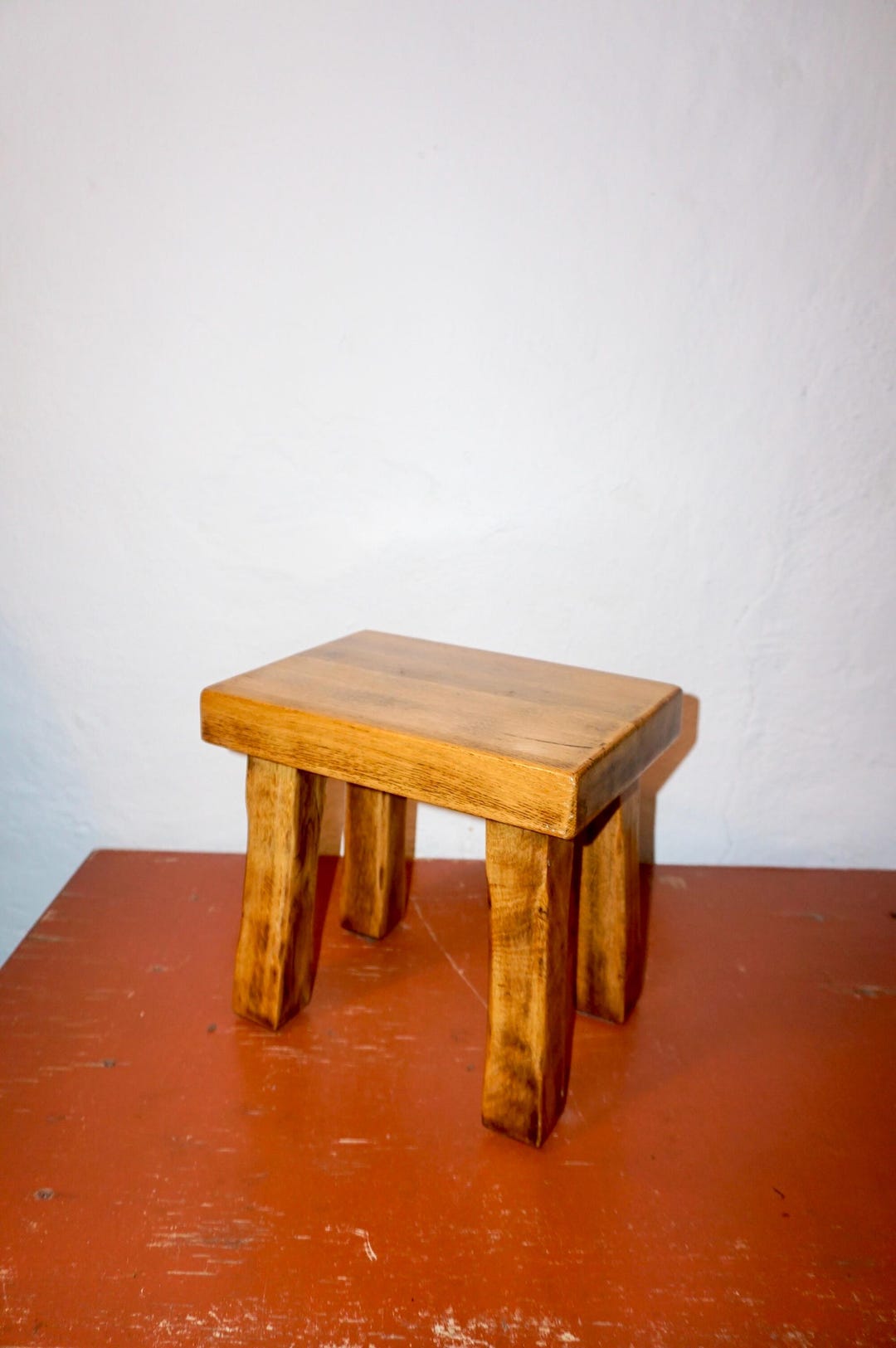 Brutalist Wooden Stool * Rustic Milking Stool * Primitive Farmhouse ...