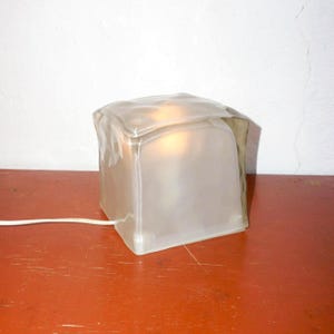 iviken ikea ice cube table lamp * frosted glass cube lamp * 2003 * minimalist ambient light * vintage ikea design * EU plug