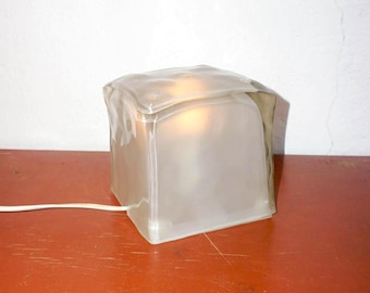 vintage ice cube table lamp * iviken ikea  * frosted glass * 2003 * ambient light * EU plug