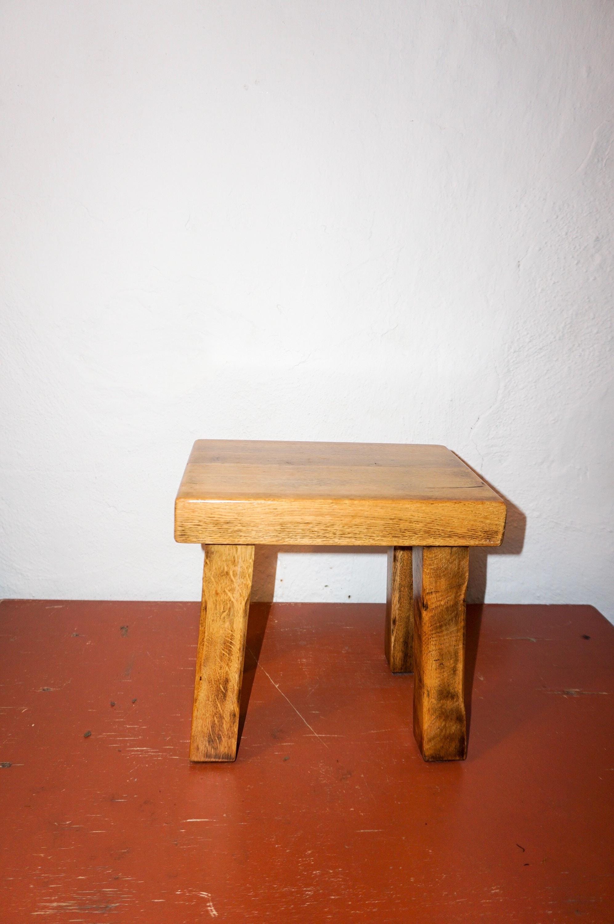Brutalist Wooden Stool * Rustic Milking Stool * Primitive Farmhouse ...