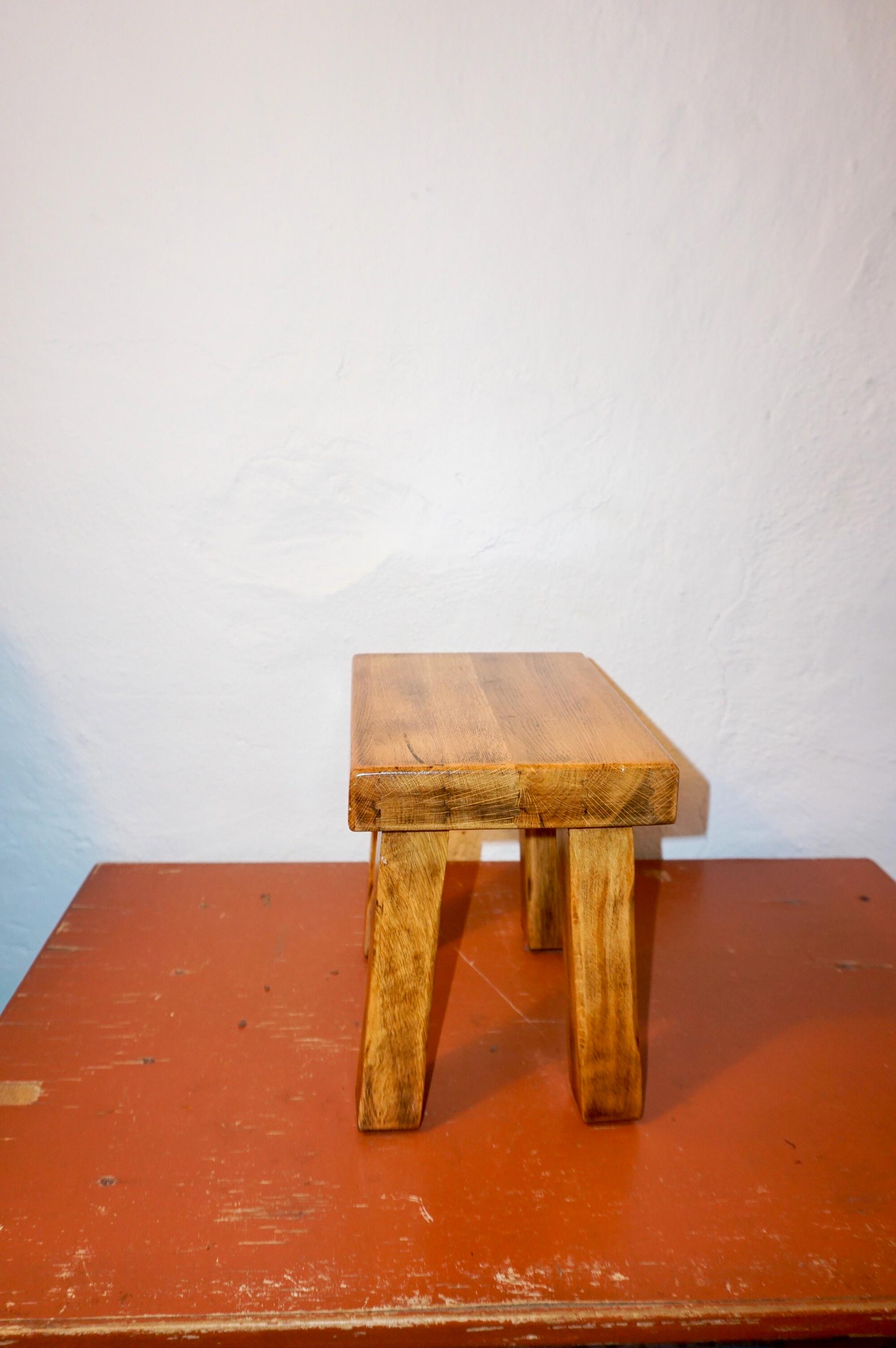 Brutalist Wooden Stool * Rustic Milking Stool * Primitive Farmhouse ...