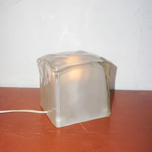 iviken ikea ice cube table lamp * frosted glass cube lamp * 2003 * minimalist ambient light * vintage ikea design * EU plug