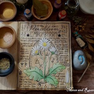 Peacebloom Alchemie Seite, Herbalist Buch der Schatten, World of Warcraft Rollenspiel, Kräuter Grimoire, DIGITAL DOWNLOAD, WoW Geschenk