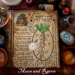 Earthroot Alchemy Page, Herbalist Book of Shadows, World of Warcraft Role Play, Herb Grimoire, DIGITAL DOWNLOAD, WoW Gift