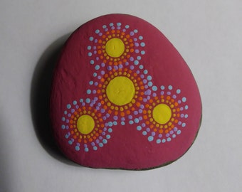 Paperweight hand-painted in Mandala style