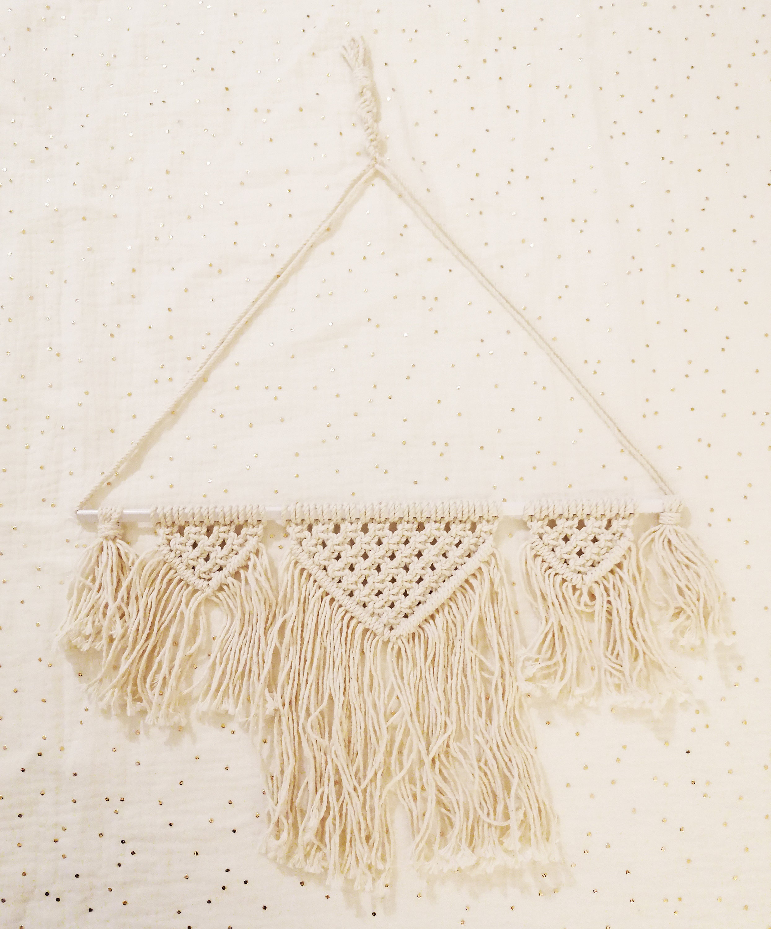 Déco Murale en Macramé Pièces Triangles