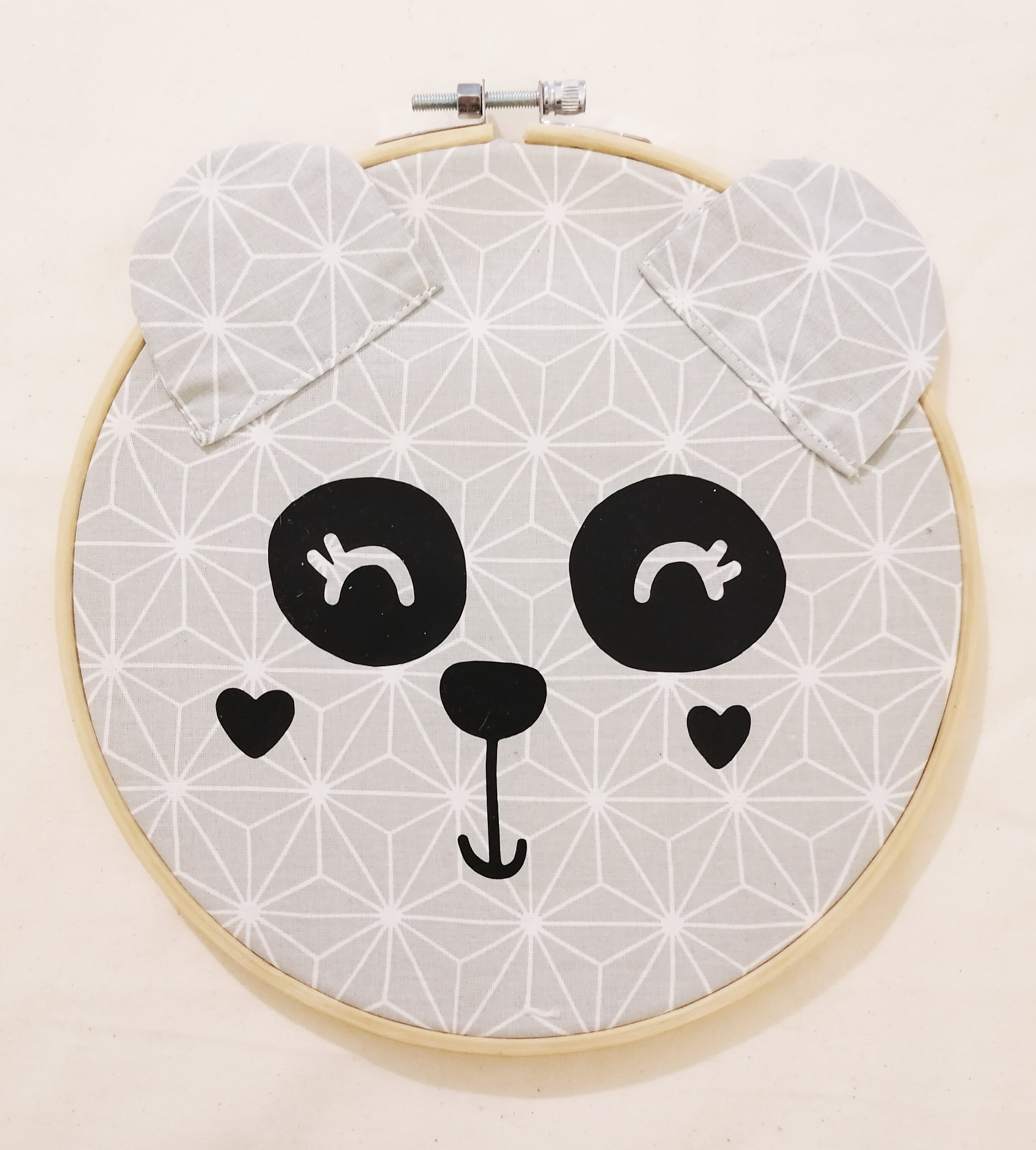 Décoration Murale Chambre d'enfant - Tambour Tissu Ourson