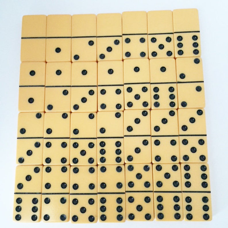 Great To Touch 1940s Cardinal Industries Butterscotch Bakelite Domino Set