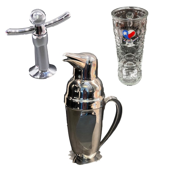 Unique MCM Kitchen Barware Stainless Steel Art Deco Modernist  Sold Separately