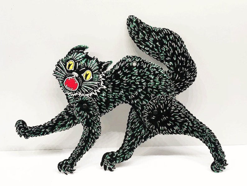 Viintage Halloween Black Cat Decorations by Christopher Radko Etsy
