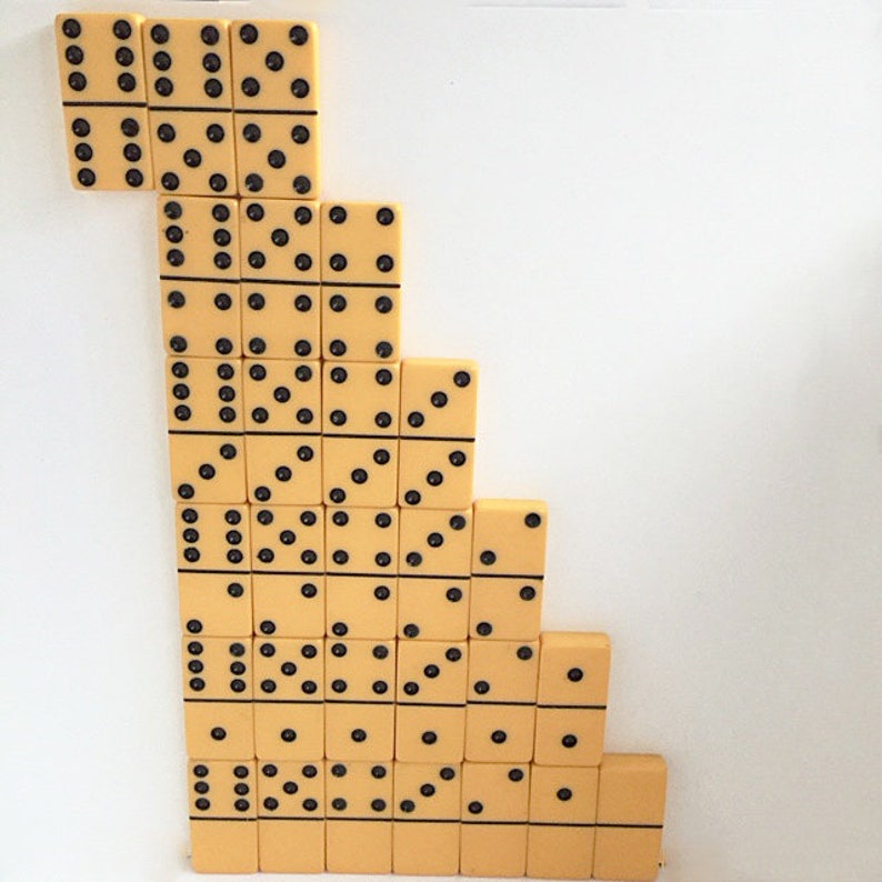 Great To Touch 1940s Cardinal Industries Butterscotch Bakelite Domino Set
