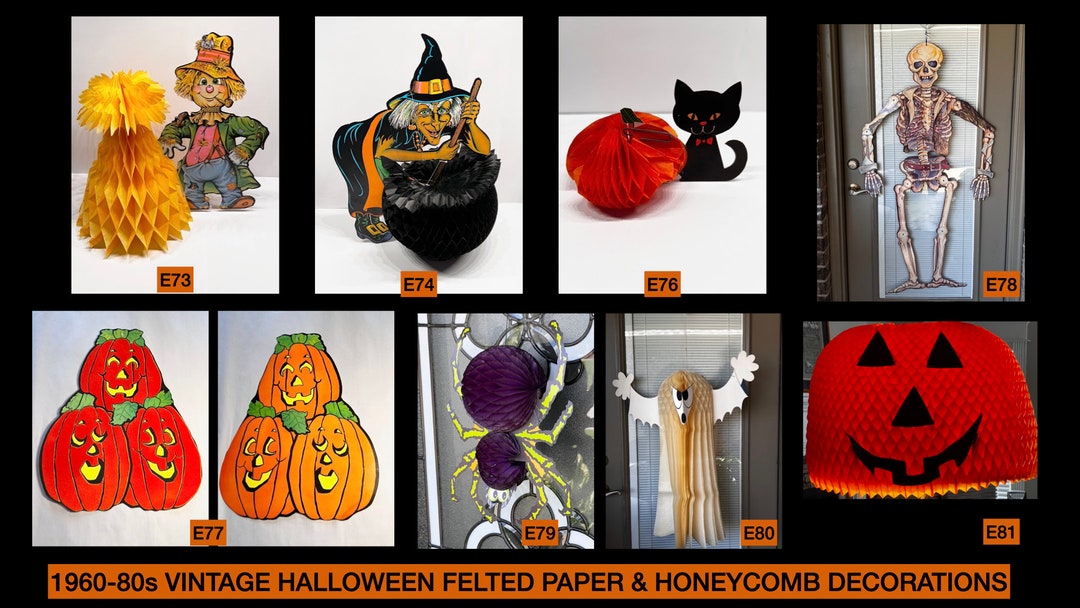 196080s Vintage Halloween Decorations Etsy