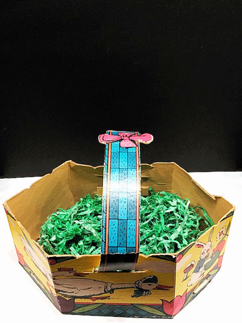 Original Gras Karton Dekorative Ostern Korb Wgriff G U00e4nse