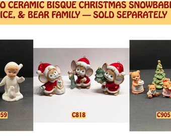 VINTAGE HOMCO Christmas Snowbabies (#5501) Christmas Mice (#5252) Bear Family (#5302) 1960-80s Sold Separately