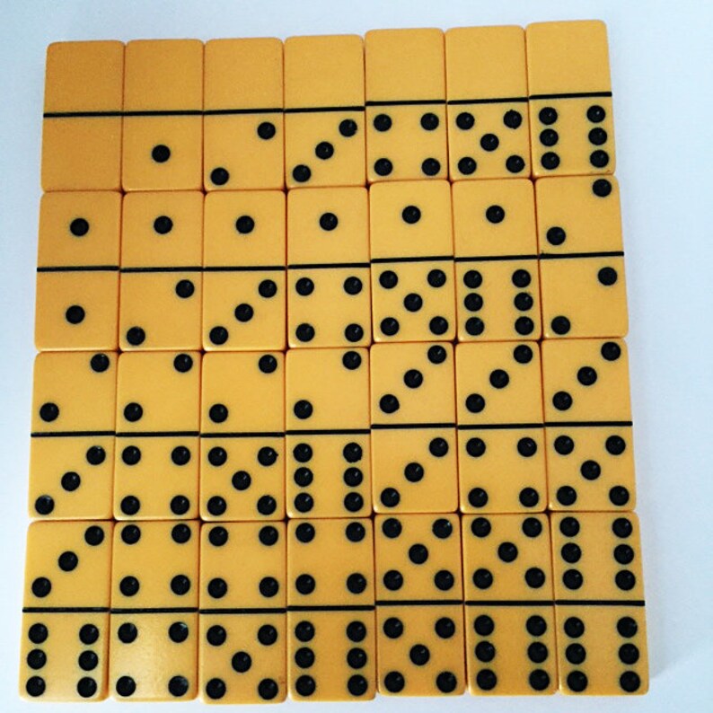 Great To Touch 1940s Cardinal Industries Butterscotch Bakelite Domino Set
