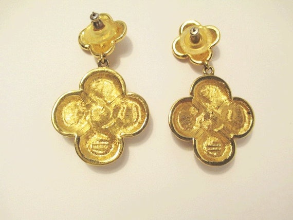 Vintage Napier Byzantium Pendant Earrings 1990, D… - image 3