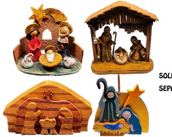 Vintage Nativity Creche Sets and Ornaments Religious Christmas Decor Holy Manger Scene Sold Separately