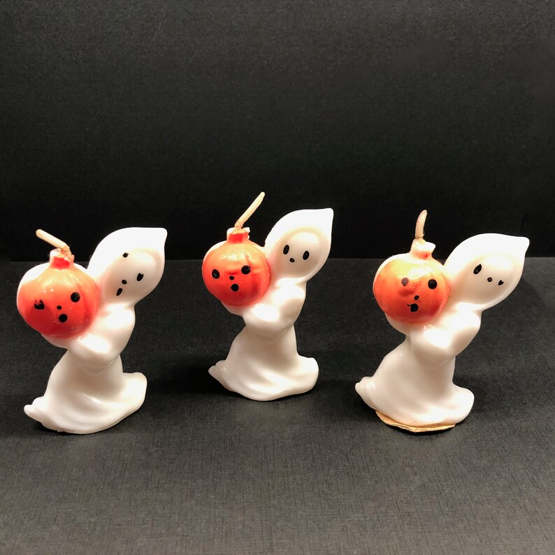 Gurley Halloween Ghost Candles w/Pumpkin Spectre Spirit Etsy