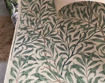 Genuine Antique Willow Bough Hand block printed wallpaper 0.5m length x 55cm wide