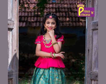 girl pattu pavadai designs