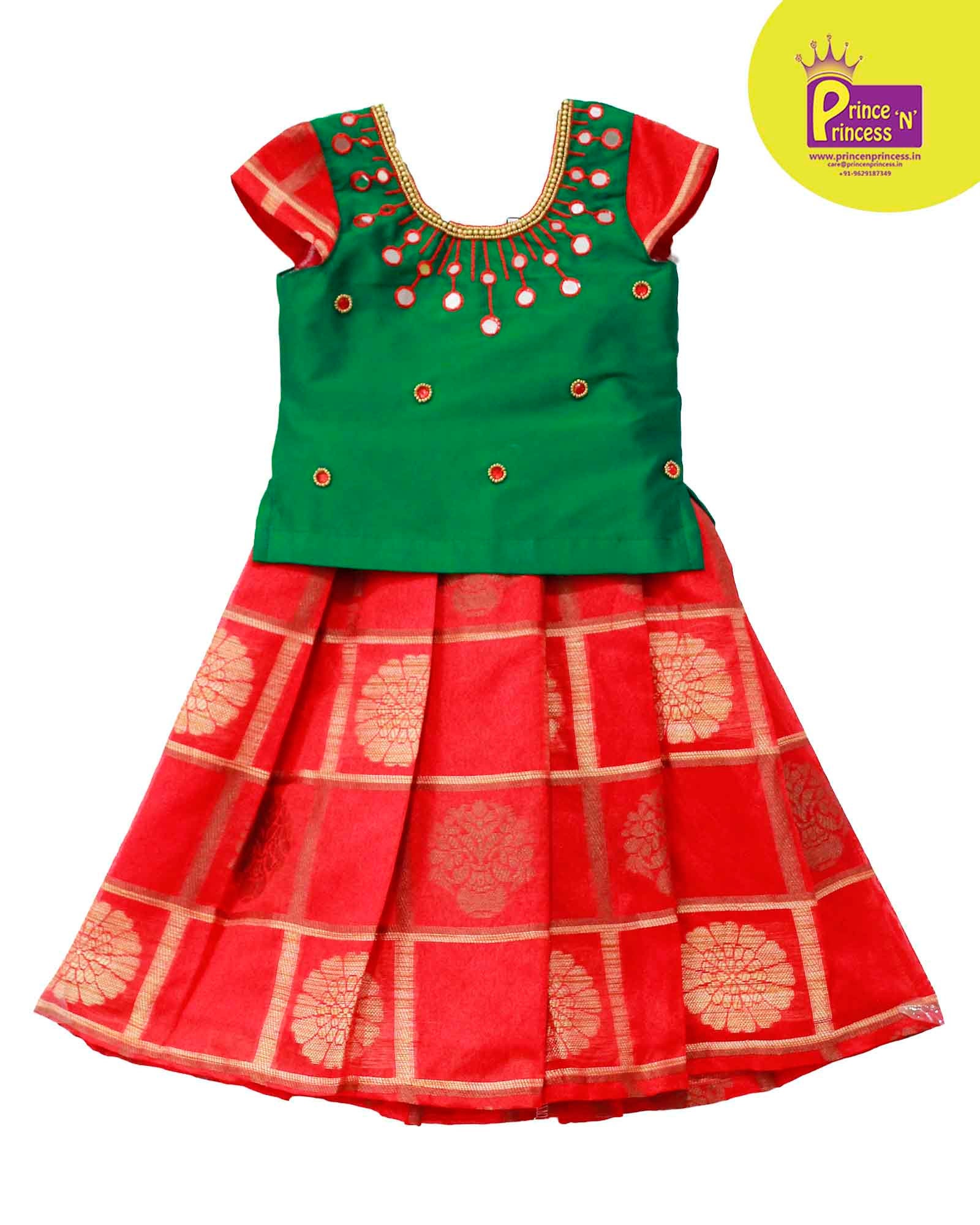 aari work for pattu pavadai