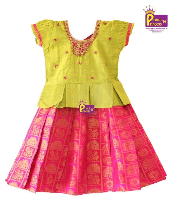 pattu pavadai kids