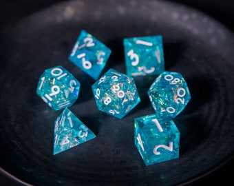 Simulacrum | Blue | Luxury Dice | Polyhedral Dice Sets | Sharp Edge Dice | 14+ years