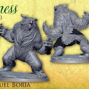 Owlbear RPG Dungeons and Dragons 3D Printed Miniature 14 years immagine 6
