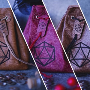 Customizable | Leather Dice Bags | Pouches | D&D | Larp | Dice Storage | 14+ years
