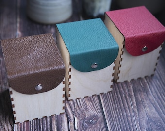 Commander Deck Boxes | Customizable | Real Leather | Wooden | 100+ Sleeved | 14+ years