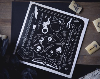 Adventures Kit | Greeting Card | Blank Card | D&D | Tarot Design | 14+ years