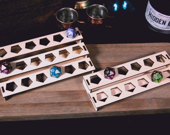 Dice Display Racks | D20 sets | Wooden | Laser Cut | 14+ years