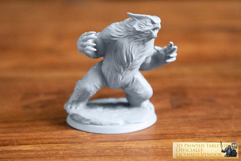 Owlbear RPG Dungeons and Dragons 3D Printed Miniature 14 years Owlbear - Roaring