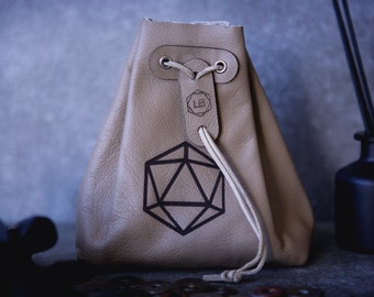 LAST CHANCE | Leather Dice Bags | Buried Bone D20 | Pouches | D&D | Larp | Dice Storage | 14+ years