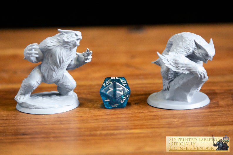 Owlbear RPG Dungeons and Dragons 3D Printed Miniature 14 years Both Owlbears