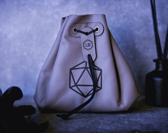 LAST CHANCE | Leather Dice Bags | Buried Bone D20 | Pouches | D&D | Larp | Dice Storage | 14+ years
