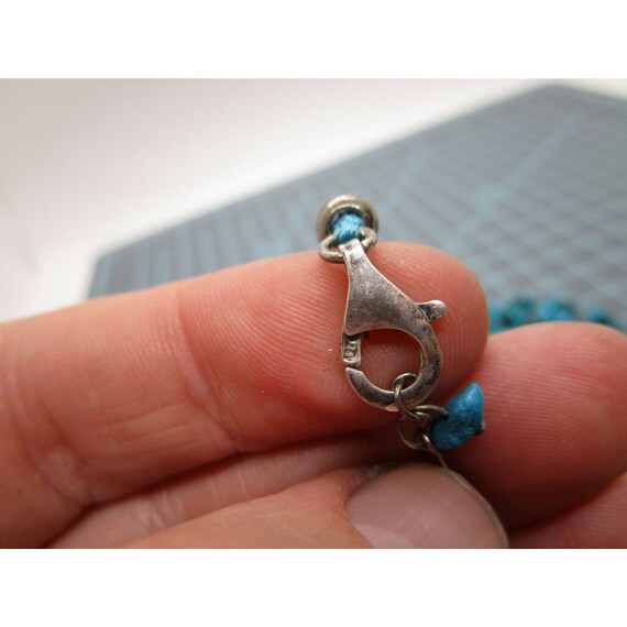 Triple Layer String Of Turquoise Chips With Sterl… - image 6