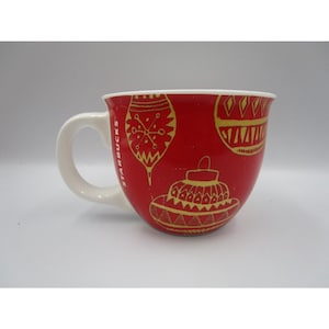 2015 Starbucks 14Fl Oz Keramik Kaffeetasse Rot Weihnachtsverzierungen Design