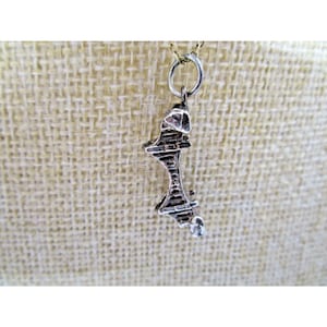 Vintage Sterling Silver Golden Gate Bridge Pendant Necklace, SF, 13&quot;