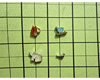 Boxer Dog, Blue Bird, Unicorn, brachiosaurus Floating Charms to fit Origami Owl, Dinosaur, Dog Charm, Mini Micro Enamel Charms