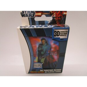 NOVAS cartas de jogar Star Wars I Phantom Menace 3D 1999