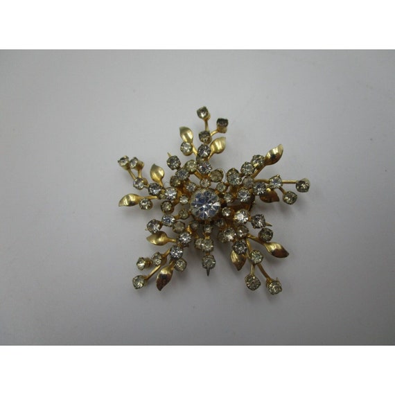 Vintage 1940's Gold Tone Coro Brand Spray Flower … - image 5