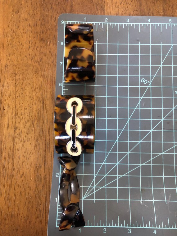 Set of 3 Faux Tortoise Shell Cuff Bracelets - image 7