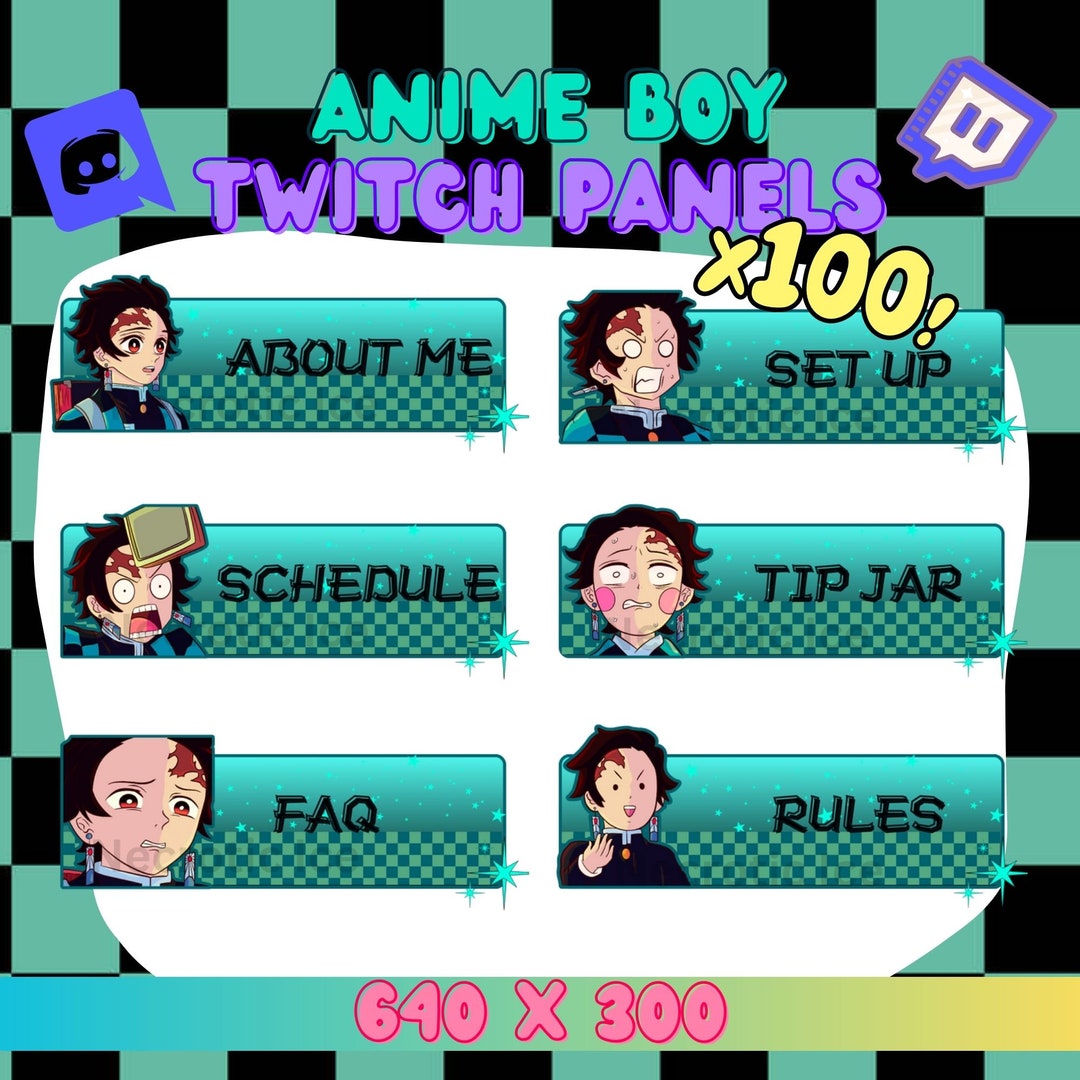 Demon Killer Demon Boy Panel Demon Twitch Panel Twitch Anime